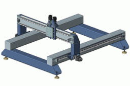 Стол 2000×3000 на рейках