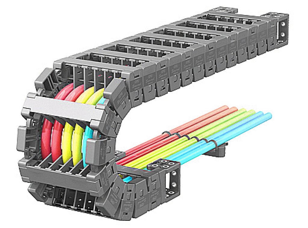 Гибкие кабель-каналы, кабель-цепи. Системы защиты кабеля.